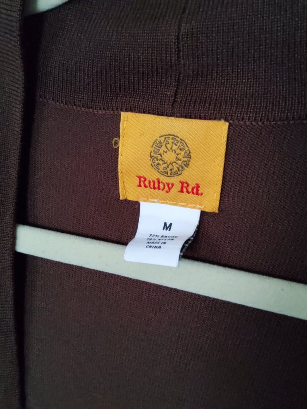 Ruby Rd Brown open front long Cardigan size M - Picture 2 of 2